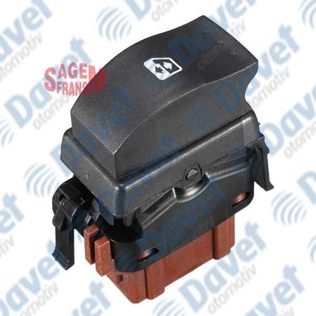 SAGEMFR 500321 Cam Acma Dugmesi On Sag Kahve 6 Fis Tekli Trafic Ii - Master - Vivaro